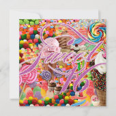 Douce Invitation de 16 fêtes Parties scintillant r (Devant)