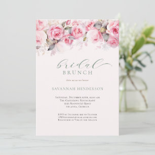 Douce Invitation de Brunch pour Mariage Editable F