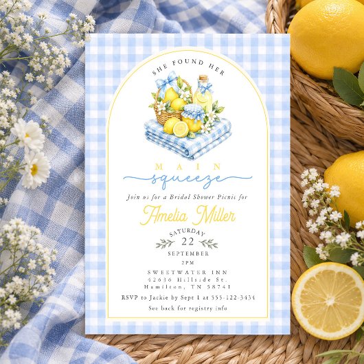 Douce Invitation de Fête de Fiançailles au Citron