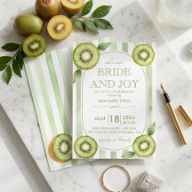 Douce Invitation de Fiançailles au Thème de Kiwi V