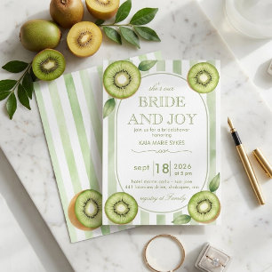 Douce Invitation de Fiançailles au Thème de Kiwi V