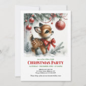 Douce invitation de Noël à l'aquarelle pour bébé c (Devant)