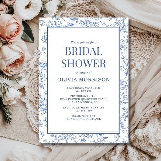 Douce Invitation de Réception de Mariage Florale C