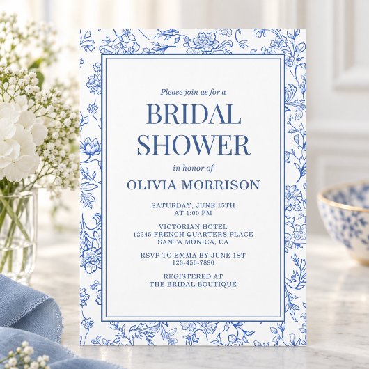Douce Invitation de Réception de Mariage Florale C
