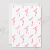 Douce Invitation Rose Pâle avec Nœud Papillon pour (Dos)