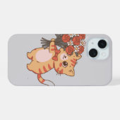 Douce Kitty avec Bouquet de Roses (Verso Horizontal)