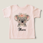 Douce Koala Portant une Couronne Faite de Fleurs C (Design Recto)