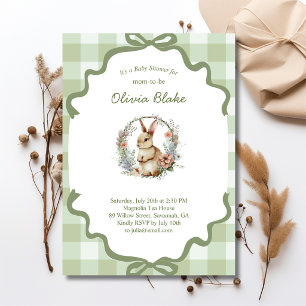 Douce Lapin Vintage – Invitation pour Baby Shower 