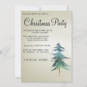 Douce, Moderne, Cool, Invitation de sapin de Noël