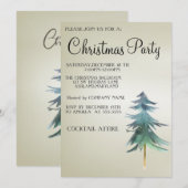 Douce, Moderne, Cool, Invitation de sapin de Noël (Devant / Derrière)