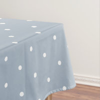 Douce Nappe Vintage à pois Bleu Blanc