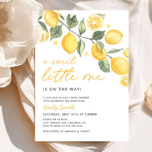Douce Petite Invitation de Baby Shower au Citron