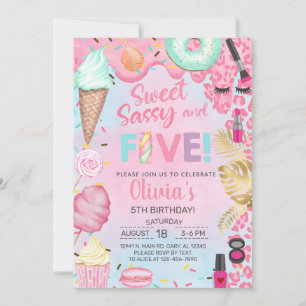Douce, Sassy et Five fille invitation d'anniversai