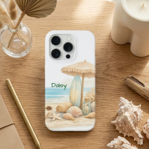 Douce Sérénité de la Plage Bleue Élégante et Minim
