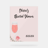 Douce soirée de mariage avec perles roses et prose (Recto)