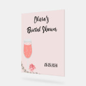 Douce soirée de mariage avec perles roses et prose (Angle)