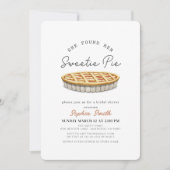 Douce Tarte Grise Invitation de Réception de Maria (Devant)