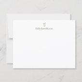 Douce Typographie Moderne et Invitation Bébé de Ge (Devant)