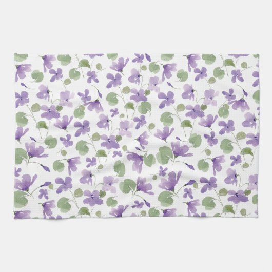 Douce Violets Serviette de cuisine (Horizontal)