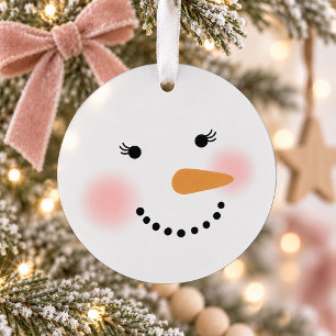 Douce Visage de Neige Noël Souvenir Hiver