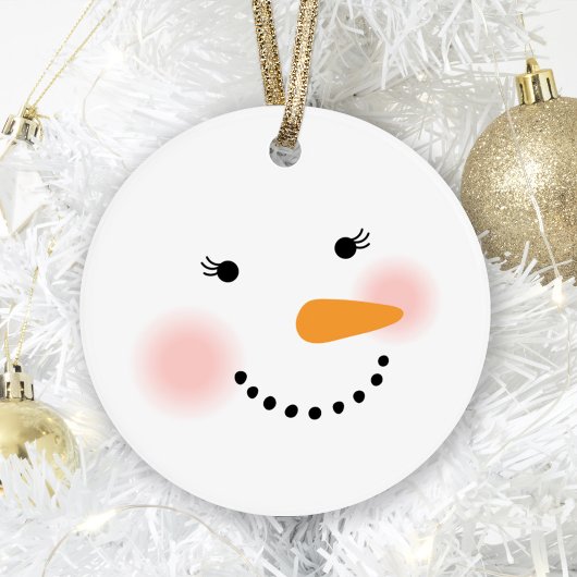 Douce Visage de Neige Noël Souvenir Hiver