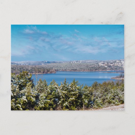 Doucement De Neige À Table Rock Lake Carte Postale (Devant)