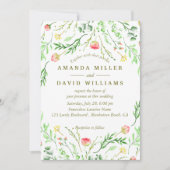 Doucement romantique | Faire-part de mariage flora (Devant)