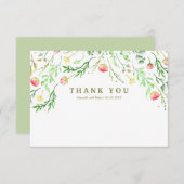 Doucement romantique | Merci Mariage floral (Devant / Derrière)