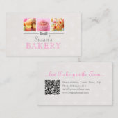 Douceur boulangerie Cute Carte de visite Cupcake (Devant / Derrière)