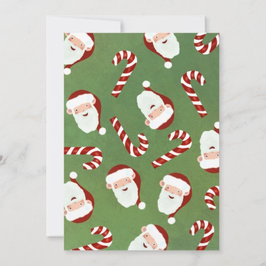 Douceur moche invitation Cute Père Noël Barley Suc (Dos)