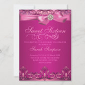 Douceur rose pâle et poitrine16 Invitation d'anniv (Dos)