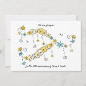 Douche Anniversaire d'or par invitation postale (Devant)