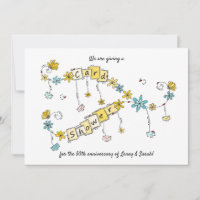 Douche Anniversaire d'or par invitation postale