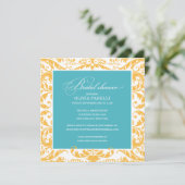 DOUCHE AQUA & JAUNE| INVITATION FÊTE DE L'MARIÉE (Debout devant)