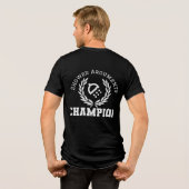 Douche argumenten kampioen Tri-Blend shirt (Achterkant volledig)