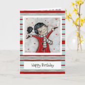 Douche avec Amour - Carte Anniversaire (Fleur jaune)