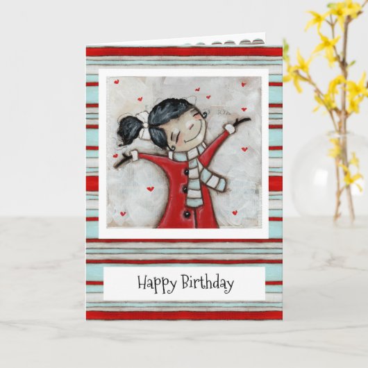 Douche avec Amour - Carte Anniversaire (Fleur jaune)