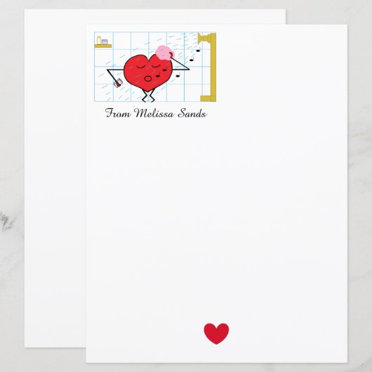 Douche avec papier d'amour (Devant / Derrière)