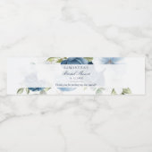 Douche Bleue Fleurie Étiquettes de Bouteille d'Eau (Étiquettes simples)