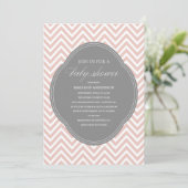 DOUCHE CHEVRON | INVITATIONS DE DOUCHE BÉBÉ (Debout devant)