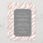 DOUCHE CHIC SAFARI | INVITATIONS DE DOUCHE BÉBÉ (Devant / Derrière)