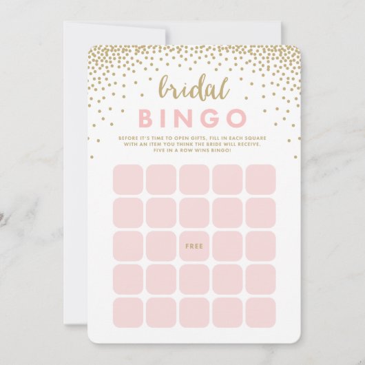 Douche Confetti | Cartes de bingo (Devant)