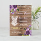 Douche Corset Lingerie Fleurs de bois Invitation v (Debout devant)