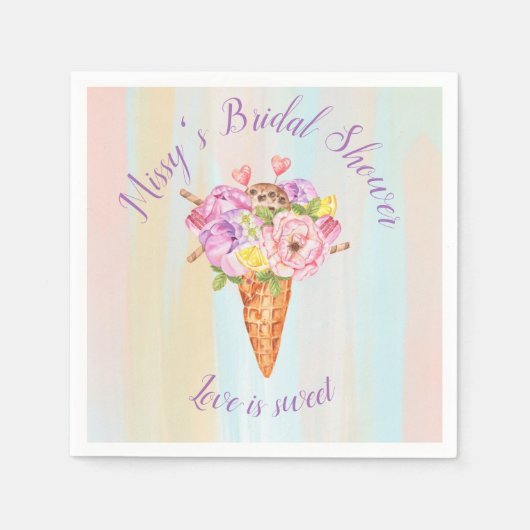 Douche crème glacée, serviettes en papier de douch (Devant)