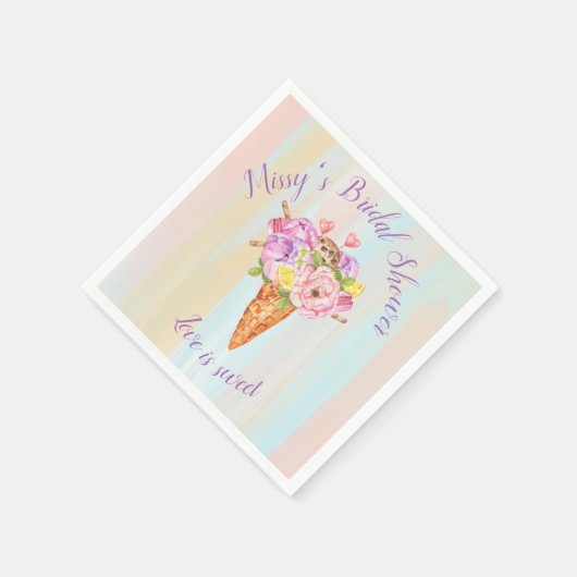 Douche crème glacée, serviettes en papier de douch (Coin)