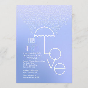 Douche d'Amour Bleu Invitation