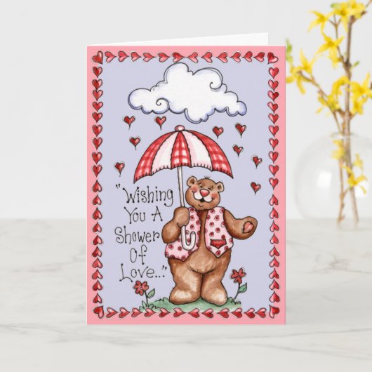 Douche d'amour - Carte de vœux (Fleur jaune)