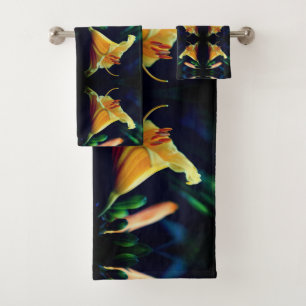 Douche d'art Abstraite à fleurs jaunes