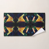 Douche d'art Abstraite à fleurs jaunes (Serviette à main)