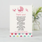 Douche de bébé de carte de remerciements de (Debout devant)